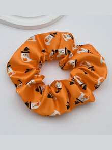 New - Arrival Halloween Fabric Scrunchies Set | Various Prints, Including Pumpkins, Versatile Hair Accessories For Wholesale,This Set Of Halloween - Themed Fabric Scrunchies Offers A Wide Variety Of Designs, Perfect For Adding A Spooky