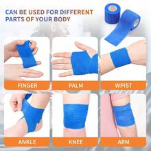 48/24/16/12/8/6/4件 12色。自粘绷带。透气粘性绷带。包裹卷。弹性自粘胶带。适用于伸展运动、体育活动、手腕、脚踝、兽医 2.5厘米/5厘米/7.5厘米/10厘米*450厘米。 - 彩色 - 查看 5