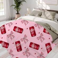 Original Flavor Pink Bows With Red Hearts Flat Velvet Blanket, Soft Office Bedding Blanket PlushThin Quilt Holiday Gift,Suitable As A Gift For Friends, Best Friends, Classmates, Fathers, Mothers, Grandmothers, Grandfathers, And Other Elders. Ideal For Beds, Sofas, Living Rooms, Bedrooms, And Outdoor Camping. Perfect For Various Holidays And Special Occasions.-280gsm - Nhiều màu - Xem 2