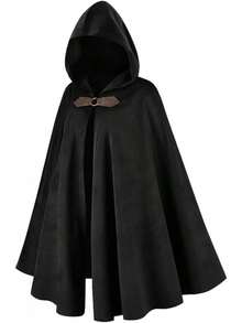 ¡RecomendadoL'VOW Capa gótica medieval con capucha de terciopelo - Capelet clásico renacentista para disfraz de brujo de Halloween¡Top de Temporada - Azul marino - Ver 4