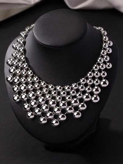 1pc Fashionable & Chic Bun Shaped Pendant Necklace, Elegant Daily Wear