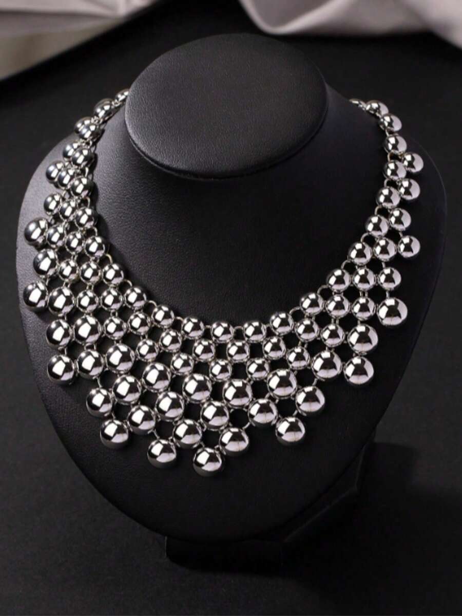 1 件时尚别致的发髻形吊坠项链，优雅的日常佩戴