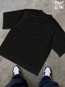 JESUS HEALS THE BROKEN Men's Graphic Tee Y2K,  Fashion Street Style Same Gender Design. It's A Pure Cotton Casual T-Shirt For Spring And Summer, With A Round Neck And Short Sleeves - 黑色 - 查看 3