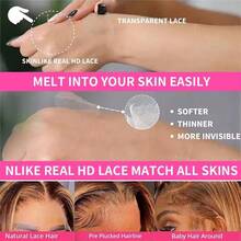 5*5 可戴无胶假发 挑染渐变直发假发 高清蕾丝前假发 人发混发 200% 密度长直发蕾丝闭合假发 13*4 蕾丝前假发 高清透明蕾丝前假发 - 预漂白结和自然发际线 - 戴上即可出门 女士无胶假发 万圣节假发 - SP4/27 - 查看 5