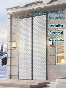 Tenda magnetica termoisolante per porta senza foratura con nastro magico, blocca odori e batteri per Natale/Ognissanti, stile zanzariera per finestra