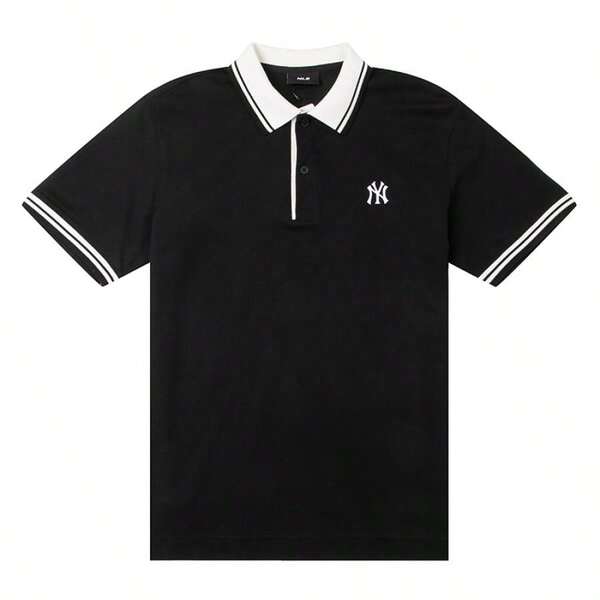 MLB Koszulka polo z kołnierzykiem typu basic, unisex, wygodna, z krótkim rękawem, swobodna, zalecamy zamówienie rozmiaru mniejszego, 3APQB0253