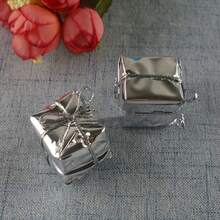 kumozawa 12 mảnh giấy vụn Giáng sinh mini, đồ trang trí Giáng sinh mini - Hộp quà nhựa bóng 3D nhiều màu sắc có ruy băng kim loại, không cần nguồn điện để trang trí cây thông, đồ dùng tiệc tùng và sự kiện tự làm, đồ trang trí ngày lễ trong nhà/ngoài trời, lớp hoàn thiện lấp lánh, màu sắc rực rỡ - Xem 7