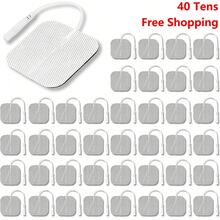 40 PCS Electrode Pads For Tens Electrode Pads EMS Replacement Unit 2x2 7000 3000 Muscle Stimulator - 黑與白 - 查看 1