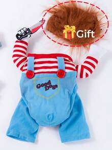 1 件宠物搞笑搞笑服装，狗狗持刀服装万圣节万圣节服装 - 彩色 - 查看 12