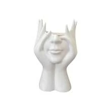 Creative Human Body Art Shaped Multifunctional Desktop Organizer Pen Holder, Makeup Brush Holder, Decorative Piece