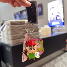 Crayon Shin-Chan Serie süße Plüsch Schlüsselanhänger, offiziell lizenziert, super süß, perfekt für tägliches lässiges Outfit, ideal als Urlaubs- oder Geschenkidee, bringt ins Leben. (Kleiner Maler Stil) - Verschiedenfarbig - Übersicht 2