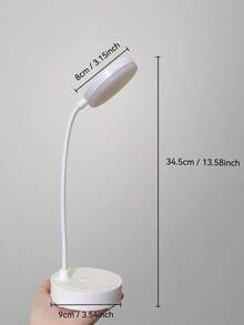 1pc 360° Adjustable Gooseneck USB Reading Light, Bedroom LED Lamp, Eye-Protection Desk Lamp, Bedroom LED Light, Book Light, Bedside Reading Light, USB Powered Lighting Fixture - White - View 5