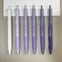 20/10/2/1支装凝胶笔，白色笔杆，可伸缩圆珠笔，0.5毫米笔尖，黑色墨水，速干，书写流畅，适用于学校、商务、文件、办公室、日记、写作、笔记，适合学生、上班族、教师、学校用品、文具、学习用品。 - 彩色 - 查看 24