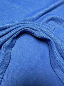 Men's PLAIN POLO Shirt Premium Cotton Pique Fabric Promotion - 寶藍色 - 查看 3