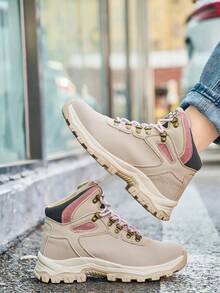 Women's Steel Toe Work Shoes, Sturdy Durable Work Boots, Comfort Sneakers, Puncture Resistant, Suitable For Warehouse, Gardening & Outdoor Work - Beige - View 7