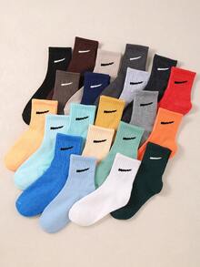 10 Pairs Of Random Stripes Children's Ankle Socks For Boys And Girls Daily Casual Wear Spring, Summer, Autumn And Winter. - Multicolor - View 2