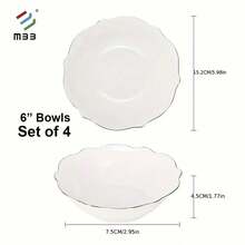 Białe zestawy obiadowe ze złotym rantem - nowoczesny styl, nowy zestaw obiadowy z porcelany kostnej, piękne krawędzie w kształcie muszli i luksusowe złote wykończenia - odporny na zarysowania, zestawy talerzy i misek do zmywarki ceramicznej, zestaw naczyń, zestaw misek i talerzy, zestaw obiadowy do kuchni, ceramiczne naczynia do mikrofalówki i zmywarki, biały,