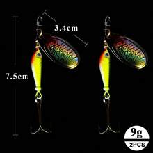 Leurres de pêche à la cuillère métallique QXO Novel Jig de 9g. Articles d'hiver pour la pêche à la cuillère dure, les fileurs, les leurres saccadés, les leurres en forme de shad. - Multicolore - Voir 4