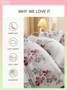 3-Piece Printed Bedding Set, 1 Duvet Cover And 2 Pillowcases, Soft And Comfortable Home Textiles, Skin-Friendly, Multiple Colors Available, Dorm Bedding For Boys And Girls, Simple And Fashionable Home Decor, Soft And Comfortable Bedroom Bedding, Fashionable Set, Machine Washable, No Filling, Back To School Bedding - White - View 8