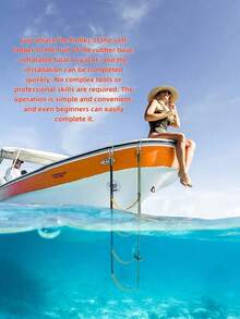 1 Stück aufblasbarer Bootssteigbügel, faltbare Hänge-Leiter für aufblasbare Boote, Yachten, hergestellt aus Nylongewebe und Edelstahl-Haken, erschwinglich, leicht zu tragen und zu verstauen, geeignet für reguläre aufblasbare Boote und Beiboote. Praktisch für Benutzer zum Ein- und Aussteigen des Bootes bei Lässig-Angeln oder Wassersportaktivitäten.