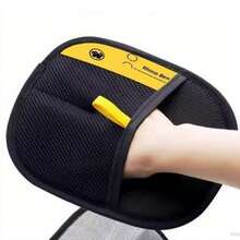 Pet Electrostatic Hair Removal Gloves, A Must-Have For Cleaning Cat And Dog Hair, Are Essential For Household Cat And Dog Care. They Are Double-Sided Sticky Hair Removal Gloves - 黑色 - 查看 2