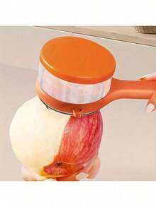 2 Innovative Peelers With Storage Boxes - Serrated Edge Design And PET Material, Ideal For Food Prep In Dorms And Kitchens, Space-Efficient Solution - Cam + Xanh lá cây - Xem 10