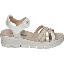 Amarpiés AMARPIES | Sandalias con Cuña Amarpies para Mujer – Sandalias de Verano en Color Blanco Hielo con Hebilla – Cuña Media y Cómoda – Con Plataforma – Estilo Casual – Versátiles – Modelo ABZ26552 - ✅ Entrega 24/72h a España (península) - Blanco - Ver 1