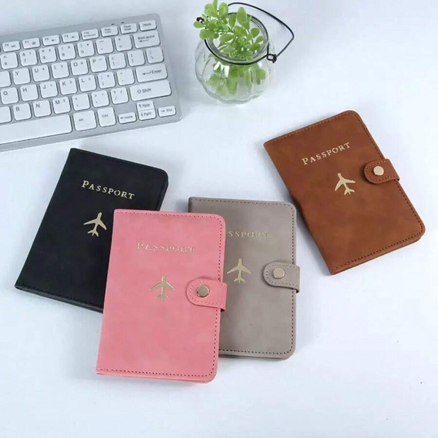 Passport Holder, Cute Passport Book, Waterproof PU Leather Passport Wallet, Essential Accessories For International Travel, Suitable For Women And Men, Cruise Essentials - 粉色 - 查看 1