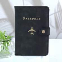 Passport Holder, Cute Passport Book, Waterproof PU Leather Passport Wallet, Essential Accessories For International Travel, Suitable For Women And Men, Cruise Essentials - 黑色 - 查看 4