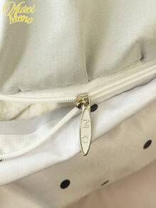 3 PiecesBedding Set(Without Filler) Including Duvet Cover With Bow, Dot, Heart Print, Blue