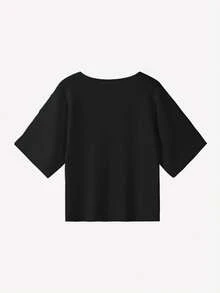 FOR BEAUTY 春夏新款白色V領短袖針織開襟衫，時尚優雅，展現精緻魅力，休閒黑色 - 黑色 - 查看 6