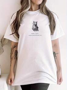 Rry I N't I Have Plans With My T  Funny T T-Shirt  Silly T Lovers   Gifts For T Lovers  Angry T - Blanco - Ver 1