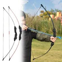 1pc 15-Pound Outdoor Archery Recurve Bow, Durable Unisex Bow With 2 Arrows, Outdoor Shooting Hunting Bow, Gift For Men And Women On Holiday And Birthday - Multicolor - View 1