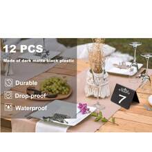 12 Panneaux craie pour signes à la craie, faciles à écrire et à effacer - Étiquettes alimentaires - Buffet - Fête - Tables - Mariage - Boulangerie - Petit panneau craie