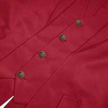 Mens Pirate Coat Steampunk Jacket Tailcoat Renaissance Jacket Halloween Hatter Costume - Red - View 5