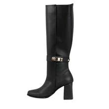 Bota Larga Alta para mujer Comoda Ligera Juvenil Kuali Shoes - Negro - Ver 6