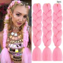 1/3/5件/包渐变色巨型辫子合成接发，24英寸，时尚百搭，适合日常、派对、角色扮演、万圣节等场合 - 彩色 - 查看 18