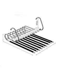 1pc 5/9 Tier Pants Rack, Space Saving, S-Shaped Wardrobe Hanger Organizer With Hooks For Long Pants, Leggings, Trousers, Non-Slip Stainless Steel Multi-Functional Pant Hanger, Saves Closet Space, Suitable For Wardrobe, Pant Rack, For Pants, Jeans Organization, Dorm Essential, Antique White, Best Choice For Home Storage - Multicolor - View 14