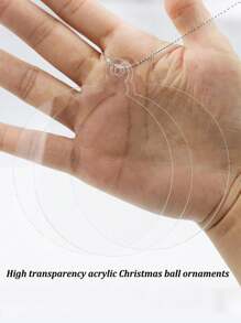 12pcs-3" Clear Round Acrylic Christmas Ornament 2026, DIY Bulk Blank Circle Bulb Xmas Bauble Tree Decorations, Stocking Name Tag, Holiday Tags, Momento,Keychain Blanks,Bulk Acrylic Circles Clear Disc Ornaments Blanks With Hole For Vinyl, DIY Keychain And Craft Project,Christmas Tree Ornaments,3 Inch Clear Round Acrylic Flat Disc Ornaments Blanks - Transparent Circle Discs For Christmas, Winter, New Year Party Hanging Decorations