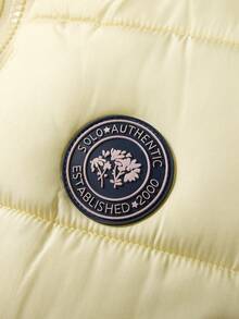 SOLOCOTE 年轻女孩可爱冬季口袋拉链前连帽棉衣，温暖舒适，圣诞礼物 - 黃色 - 查看 8