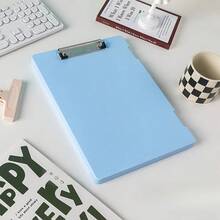 Caja de almacenamiento de media carpeta, ideal para organizar y guardar trabajos de estudiantes, de gran capacidad, multifuncional y apta para la clasificación por asignaturas. - Azul - Ver 2