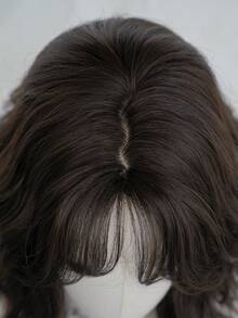 NAMM Parrucca corta riccioluta da 12 pollici per donne - Parrucca modesta con frangia a onde, in fibra sintetica morbida e setosa resistente al calore di colore marrone scuro, adatta per uso quotidiano, perfetta per vacanze, festival musicali, celebrazioni - Sakura Celebrations Glam & festa Street Wear Photography Use