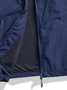 1pc Stand Collar Jacket, Featuring Minimalist Casual Style, Made Of Lightweight Breathable And Dirt-Resistant Fabric, With 3D Tailoring And Hidden Pockets, Suitable For Urban Youth's Daily Commute And Light Outdoor Exploration, Meeting The Needs Of Fashionable And Practical Dressing