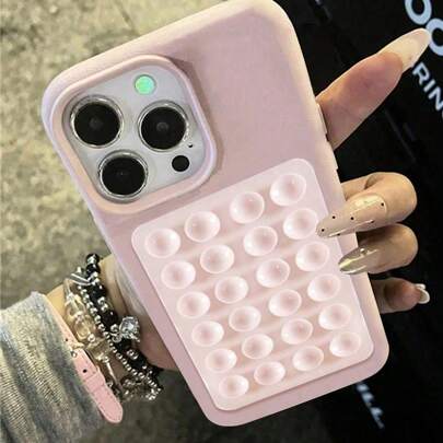 1ชิ้น/2ชิ้น เคสโทรศัพท์ถ้วยดูดซิลิโคน ตัวยึดแบบมีกาว สำหรับวิดีโอเซลฟี่จับยึดแน่น และใช้งานง่าย ถ้วยดูดซิลิโคนอัปเกรดเป็นรุ่นที่ใช้ได้กับ iPhone, โทรศ