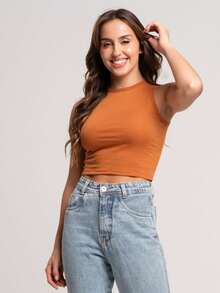 Women Tank Tops & Camis - 駝色 - 查看 1