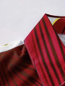 Plus Size Women's Elegant Floral Print Long Sleeve Button Down Shirt Dress, Fashionable Bohemian Full Body Print Casual V-Neck Maxi Dress With Side Slit, Polyester Blend, Machine Washable, Suitable For Spring/Summer/Fall, Ideal For Casual, Party, Vacation