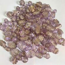 Vintage Baroque Style Transparent Bead Set, Colorful Transparent Gold-Plated Acrylic Beads, Suitable For Making Jewelry, Bracelets, Anklets, Earrings, Necklaces, Phone Charms, Keychains, Bag Charms, Ideal For DIY Graduation, Back To School Gifts, Summer Beach Accessories, Halloween, Christmas, New Year Gifts