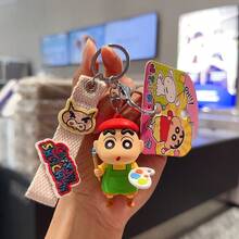 Crayon Shin-Chan Serie süße Plüsch Schlüsselanhänger, offiziell lizenziert, super süß, perfekt für tägliches lässiges Outfit, ideal als Urlaubs- oder Geschenkidee, bringt ins Leben. (Kleiner Maler Stil) - Verschiedenfarbig - Übersicht 1