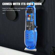 Vintage Transparent Body Men's Hair Clipper | Professional Electric Trimmer With LCD Screen - Hair Cutting & Beard Trimming  Wireless USB Charging  Ideal Valentine's Day Gift For Husband & Dad(Yellow/Green/Red/Black) - 黑色 - 查看 6