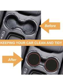 2pcs Multicolor Sparkling Car Cup Holders, Universal Vehicle Cup Holder Inserts, 2.75 Inch Rhinestone Anti-Slip Silicone Car Accessories, Fit Most Car Models - Multicolor - View 8